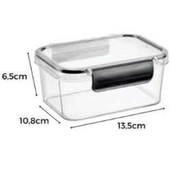 Organizador Clear C/ Tampa Trava Acrilico 2,1L Plasnorthon Ref:1910