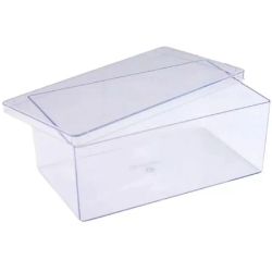 Caixa Tampa Transparente Branco C/10 4x16cm R-1640