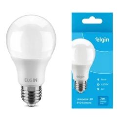 Lampada Led Bulbo A60 7W 127V-220V 6500K Elgin R-F07YU