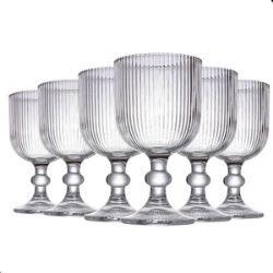 Taça Vidro Athens C/6un 380ml Fratelli Ref: 311917