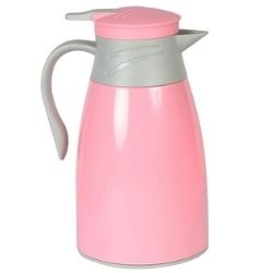 Conjunto Garrafa Térmica Rosa 1L C/4un Canecas de Vidro 190ml Fratelli Ref:300133 - Imagem 4