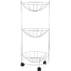 Fruteira Tripla Redonda Aço Preto Arthi Ref:2522