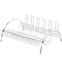 Escorredor de Louça Fantastik 15 Divisórias C/ Porta Copos Cromado Arthi Ref:1084