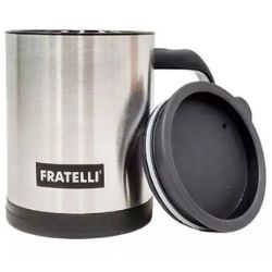 Caneca Mixer Fratelli Inox Mistura C/ Tampa 350ml Ref:76916