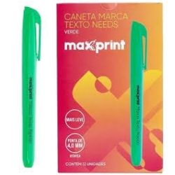 Caneta Marca Texto Needs Verde C/12un Maxprint Ref:70000133