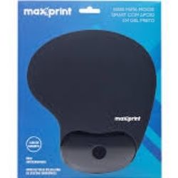 Base Para Mouse Smart C/ Apoio em Gel Preto Maxprint Ref:60000097