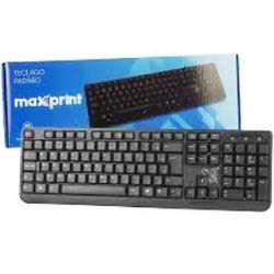 Teclado Officeeasy USB Com Fio 1,25m Preto Maxprint Ref:60000153