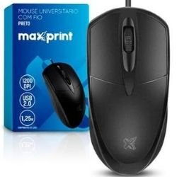 Mouse Officeeasy Com Fio USB2.0 1200 Dpi Preto Maxprint Ref:60000154