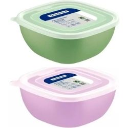 Conjunto de Potes Plastico C/Tampa C/2 Peças 2L Algodão Tramontina Ref:25098/304