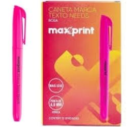 Caneta Marca Texto Needs Rosa C/12un Maxprint Ref:70000134
