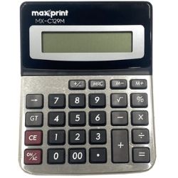 Calculadora de Mesa 12 Digitos Bateria MX-C129M Maxprint Ref:75000031