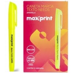 Caneta Marca Texto Needs Amarela C/12un Maxprint Ref:70000136