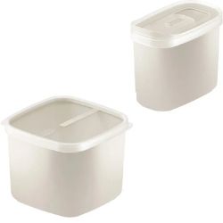 Conjunto de Potes Plastico C/Tampa C/2 Peças 4L/2L Algodão Tramontina Ref:25098/305