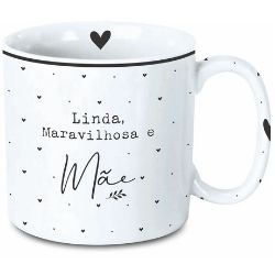 Caneca Porcelana Reta 300ml Mãe Faixa Sem Caixa Unita Ref:UT11-9