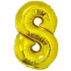 Número "8" Dourado Mesa Pop R-0482