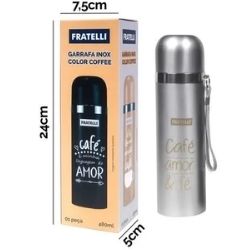 Garrafa Térmica Inox Color Coffee 320ml Fratelli Ref:3619