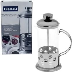 Cafeteira Francesa Fratelli Inox de Vidro Com 350ml Ref:311504