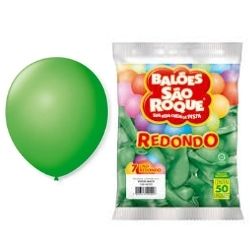 Balão Redondo Verde Maça N°7 C/50 São Roque Ref : 5927
