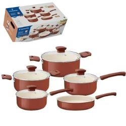 Conjunto Panelas  Veronese  Ceramica C/5 Peças Argila Tramontina Ref:28699/416