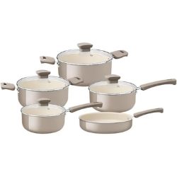 Conjunto Panelas  Veronese  Ceramica C/5 Peças Bege Tramontina Ref:28699/316