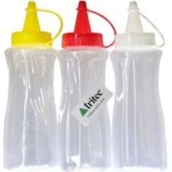 Conjunto C/ 3 Bisnagas Vermelha/ Amarela/Branca 200ml Sortido Tritec Ref:491