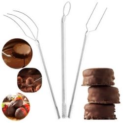 Garfo P/ Banhar Chocolate C/4 Peças Sortido BWB - Imagem 2