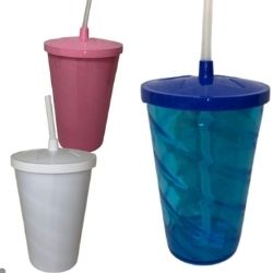 Copo Shake C/ Canudo 700ml Sortido