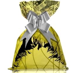 Saco de Presente C/50un 30x45 Metal Firenzze ouro Gala Ref:590