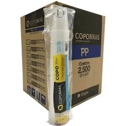 Copo Descartável Transparente Copobras 180ml C/25