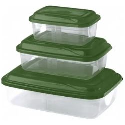 Conjunto Potes Retangular Giplás C/3un. 400ml/850ml/1,5L Sortido Ref:0314-000 - Imagem 2