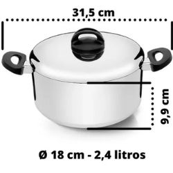 Caçarola Criativa Polida 20cm 3L Nigro Ref:14105 - Imagem 4