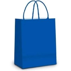 Sacola de Papel Azul Royal Tamanho P 26x21x9cm C/10un Stamp Ref:374