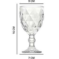 Taça Vidro Diamond Transparente 340ml Gamma Ref:3652- Unidade