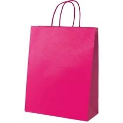 Sacola de Papel Pink Tamanho P 26x21x9cm C/10un Stamp Ref:386