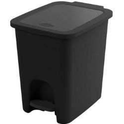 Lixeira Giplas Com Pedal de 14,5L Cor Preto Ref: 2011-3