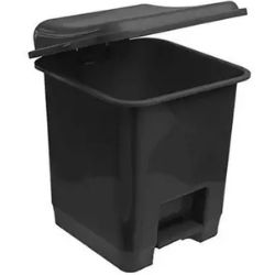 Lixeira Giplas Com Pedal de 14,5L Cor Preto Ref: 2011-3 - Imagem 3