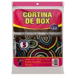 Cortina de Box Luxo Lisa 1,35x1,78m Plastleo Ref:313-913
