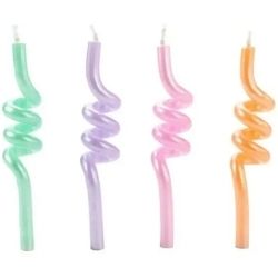 Vela Espiral Candy Colors C/4un (CX/12BT) Silver Ref:V224