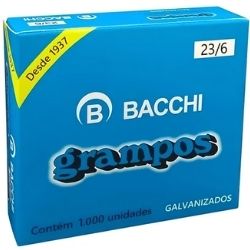Grampo 23/6 Galvanizado C/1000un Bacchin Ref:22011