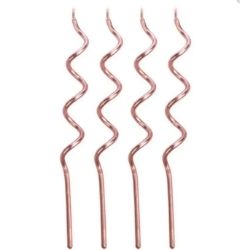 Vela Espiral Rose C/4un (CX/12BT) Silver Ref:V071