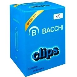 Clips Aço Galvanizado N°4/0 CP C/25un Bacchin Ref:53091