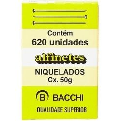Alfinete de Aço Niquelado 50g C/620un Bacchin Ref:507