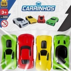 Brinq BS Toys Carrinhos Sortidos C/4un Solapa Ref:600