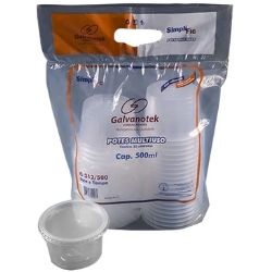 Pote Red 500ml C/tampa C/25 Galvanotek G310/500 1
