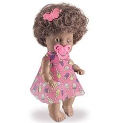 Brinq Nova Toys Boneca Ditinhas Negra C/Cabelo Crespo Ref:1145