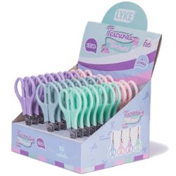 Tesoura Escolar 13cm Pastel C/24un Lyke Ref:105115